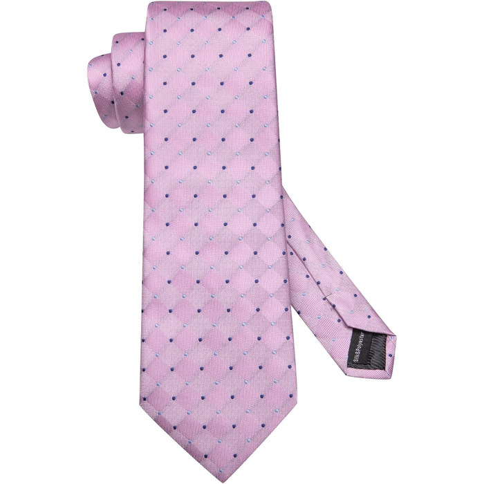 Чоловіча краватка Hi-Tie з набором (покарманець та запонки) для весілля та бізнесу, колір Blush Pink (світло-рожевий)