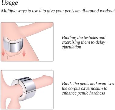 Сталевий кільце для статевих органів з магнітом, розширювач мошонки, тренажер для пеніса, кільця для мошонки, пристрої для пеніса, сексуальні іграшки для чоловіків, діаметр: 40 мм