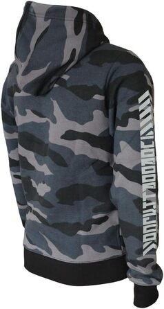 Чоловічий худі ROCK-IT Apparel Urban Streetstyle з капюшоном та флісовим начосом, камуфляж Dark Camo (Сіро-блакитний), розмір XXL