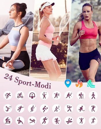Смарт-годинник жіночий 1.47'' Fitness Tracker з моніторингом серця, SpO2, сну та циклу менструації, підтримка дзвінків та повідомлень WhatsApp, для Android та iOS (Сірий)