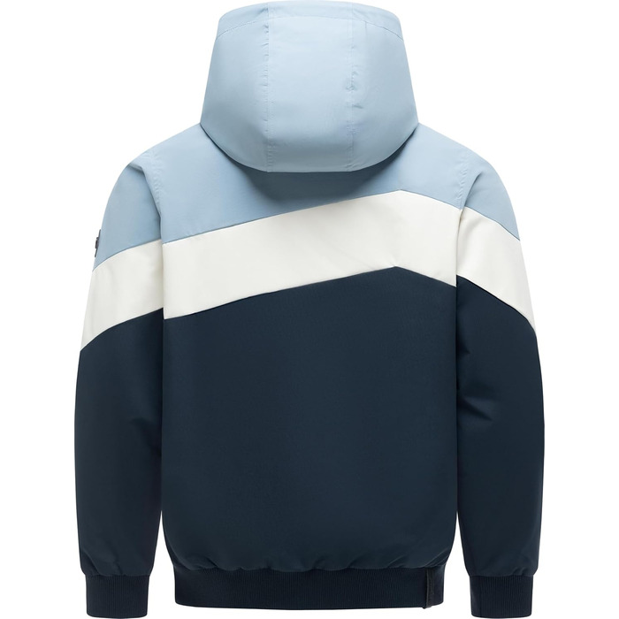 Чоловіча легка демісезонна куртка Ragwear Stewie Block: водонепроникна та дихаюча з капюшоном, Dusty Blue, розмір S-4 (M)