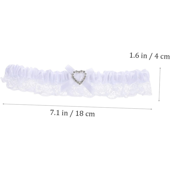 Набір мереживних стрічок для ніг (4 шт.) SHERCHPRY – аксесуари для весілля та урочистих подій, білі мереживні стрічки для ніг, 18x4 см