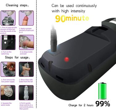 Електрична пеніс-насос Jpscor з 10 вібраційними та вакуумними режимами - тренувальний пристрій для чоловіків