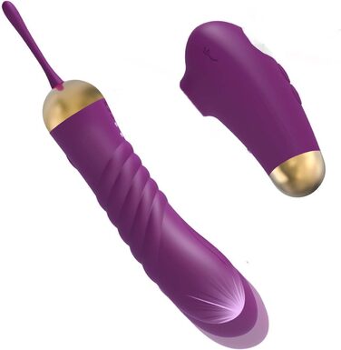 Вібратор Dildovibrator ChicLSQ зі пультом дистанційного керування – 10 режимів стимуляції та 10 режимів вібрації, вібратор G-точки для пар. Потужний та тихий AV-стабілізатор, ідеальний для самостійного та парного задоволення.