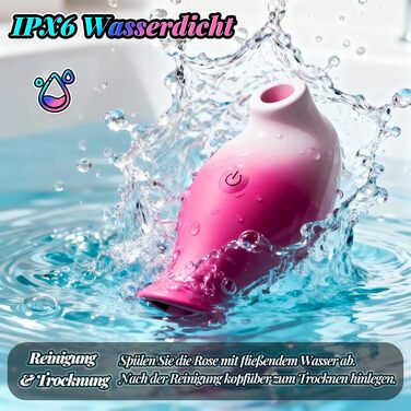 Вібратор Sexspielzeug для жінок 2-в-1: тихий, потужний, з 10 функціями (смоктання, облизування), керування через додаток, стимуляція клітора та сосків, рожевий