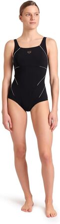 Купальник жіночий Arena Jewel One Piece Low C Cup 44 Чорно-білий