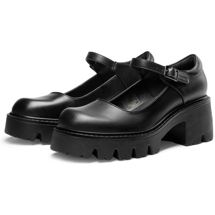 Жіночі туфлі Mary Janes DREAM PAIRS на масивній платформі, чорні, екошкіра (PU), розмір 39