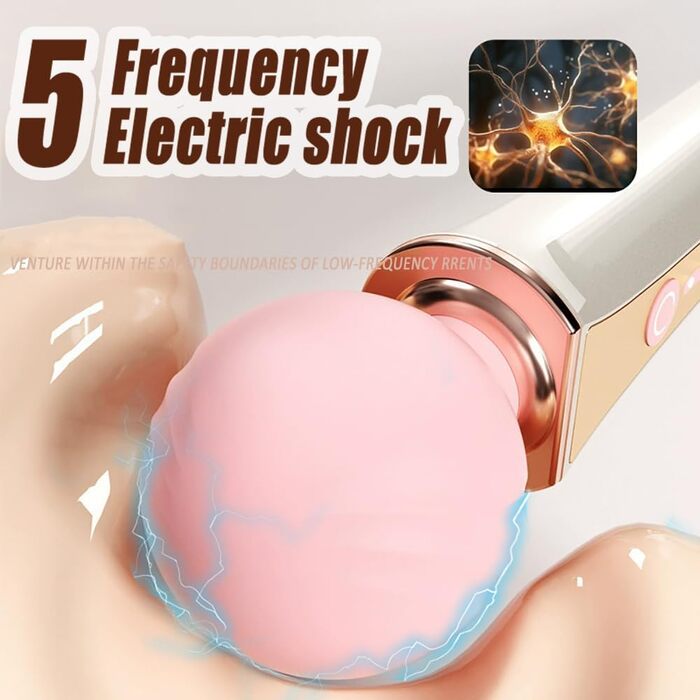Вібратор Guspiun Stromschlag AV для жінок: 10 режимів вібрації, 5 рівнів електрошоку, стимулятор клітора та грудей, набір для пар