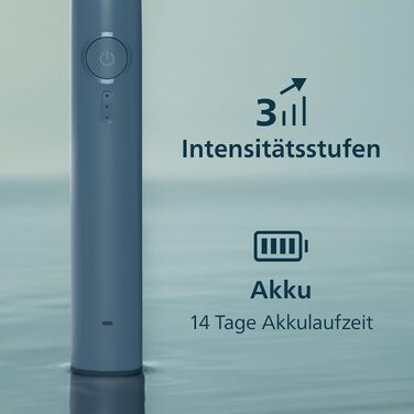 Електрична звукова зубна щітка Philips Sonicare Series 3100 з датчиком тиску, 3 режимами інтенсивності та дорожнім футляром, темно-синя, HX4033/26 (2 насадки)
