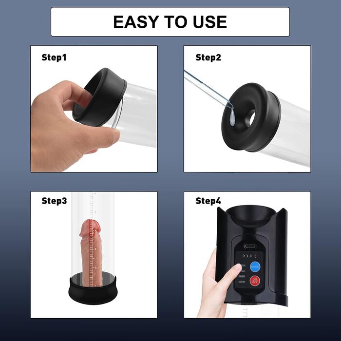 Електрична помпа для збільшення статевого члена для чоловіків, перезаряджувана вакуумна помпа для ерекції, доросле секс-іграшка