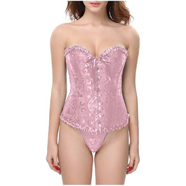 Корсет бюстгальтер готичний бурлеск: чорний рожевий корсет для жінок, бюстгальтер-корсет, талія, повний об'єм