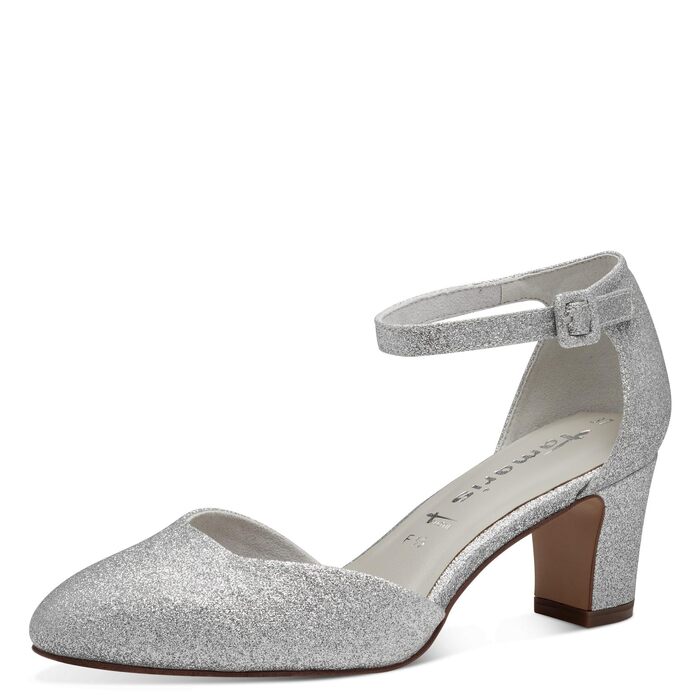 Жіночі туфлі-човники Tamaris Silver Glam 919, сріблясті, синтетика, розмір 40 EU