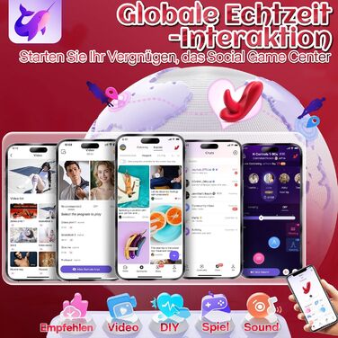 Вібратор для жінок Flirting: сексуальна іграшка для пар, 10 режимів, керування через додаток, рожевий