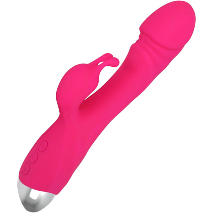 Вібратор для жінок Klitoris та G-точка, силіконовий кролик, 10 режимів вібрації, анальний дildo, реалістична іграшка для дорослих, RoseRed