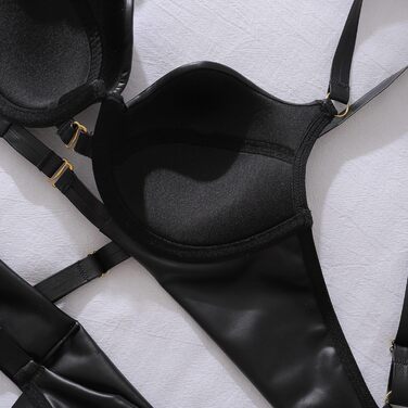 Чорна мереживна піжама-комбінезон SRZYJ Daen Nachthed для дому та сну, сексуальний дизайн, сатинова спідниця, curvy, мереживний стрінг