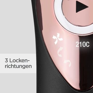 Автоматичний стайлер для локонів BaByliss Curl Secret Lite C1031E, 19 мм, 5 рівнів температури до 210°C, чорний з рожевим золотом