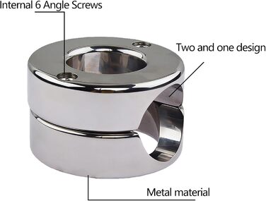 Кільце для яєчок та статевого члена з нержавіючої сталі для чоловіків, пристрій для обмеження яєчок, розтягуване кільце, металевий аксесуар для сексуального задоволення та тренувань (S)