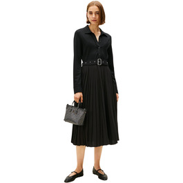Поло Tommy Hilfiger Interlock Mix Media DRS Ls WW0WW48398 Black (Чорне) - Жіноче поло-плаття
