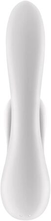 Вібратор Satisfyer Double Flex Connect з Bluetooth-додаток | Інтимні іграшки для жінок | Водонепроникний (IPX7) | Силікон преміум-якість | Заряджається | Один розмір (білий)