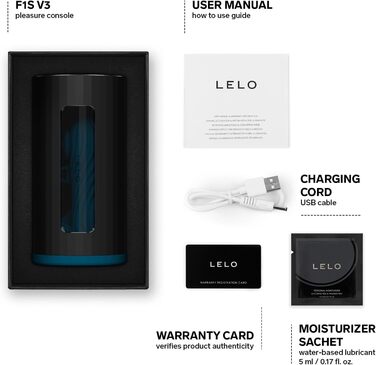 LELO F1S V3 Lustkonsole - Масажер для чоловіків з Bluetooth, 8 режимів, AI-контроль, блакитний