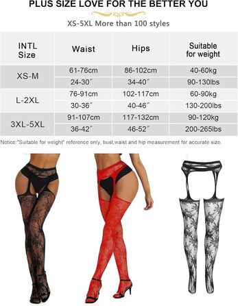 Чорні мереживні панчохи-шкарпетки для жінок, мереживні, мережисті легінси, висока талія, стрінг, чорно-червоні, L-XXL