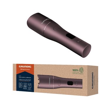 Автоматичний стайлер для завивки волосся Grundig EasyCurl HS 6230, бездротовий керамічний плойка для локонів, 3 температурні режими, LCD-дисплей, фіолетовий