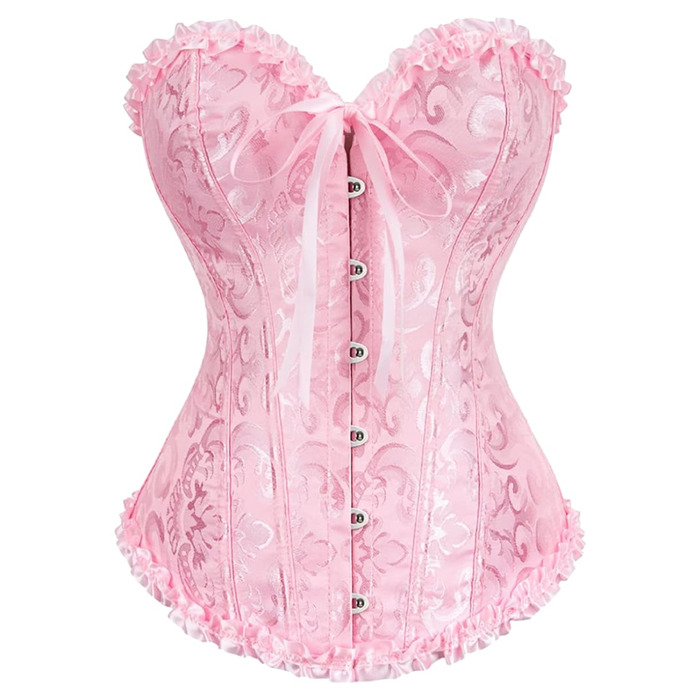 Корсет-топ KUOSE для повних грудей, чорно-білий, великі розміри, рожевий