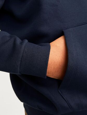 Чоловічий теплий худі з принтом JACK & JONES Basic JJEOGO, колір Dusty Olive (великі розміри 8XL)