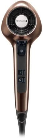 Фен для волосся Remington Ionen Air3D D7777 бронзовий: іонізація, 3D-потік повітря, 3 температурні та 2 швидкісні режими, дифузор та 2 насадки-концентратори
