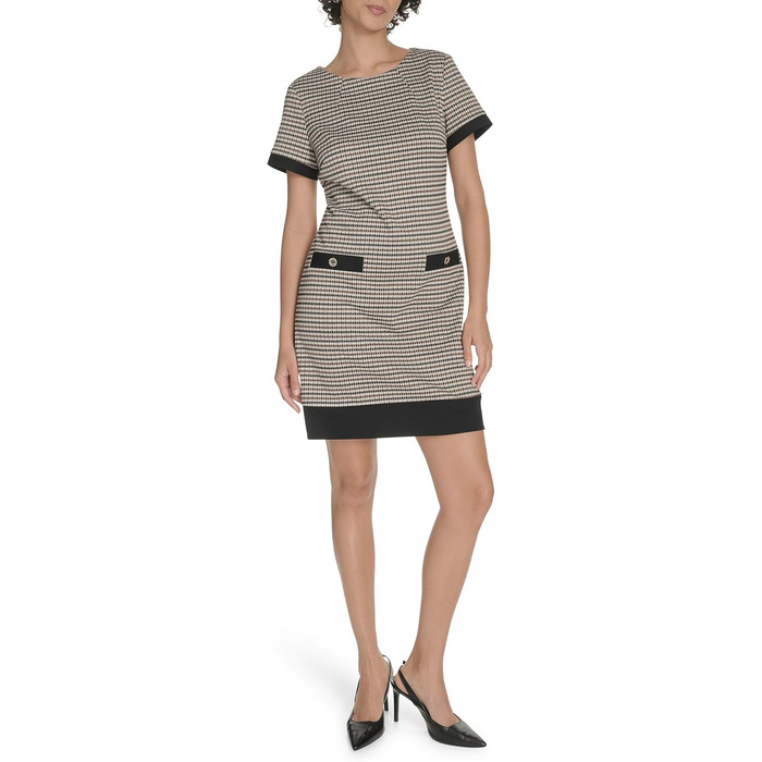 Сукня Tommy Hilfiger жіноча короткий рукав Scuba Crepe Multi (40, коричневий)