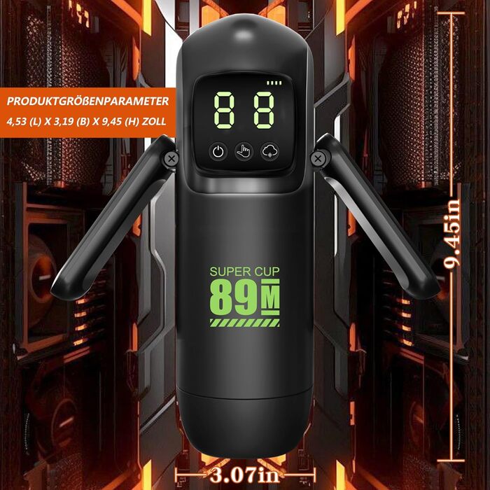 Електричний мастурбатор для чоловіків з 7 режимами вібрації та всмоктування, складний ручка, секс-іграшка для чоловіків