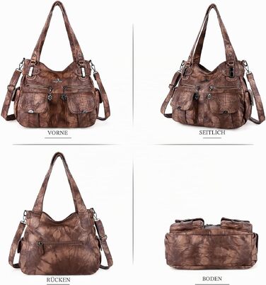 Жіноча сумка-шопер Angel Kiss через плече (Tote-Hobo-Crossbody), коричнева, модель 5739-1