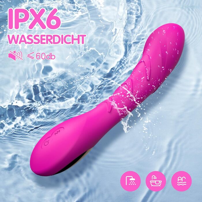 Вібратор для жінок G-Spot з 12 режимами вібрації, силіконовий стимулятор клітора, тихий секс-іграшка (Червоно-фіолетовий)