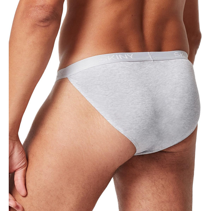 Танга чоловічі Skiny бавовна Rib (2 шт.) (XL, Сріблястий меланж)