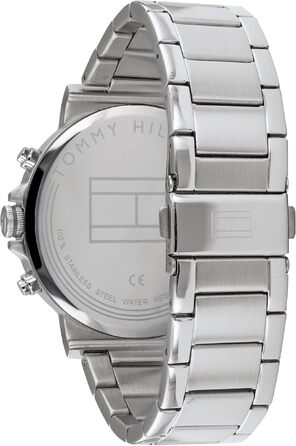 Чоловічий кварцовий годинник Tommy Hilfiger Multi з багатофункціональним циферблатом, сталевий браслет, колір Grey Metal