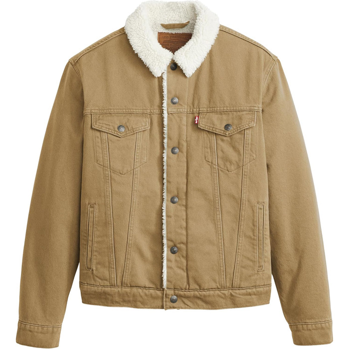 Чоловіча джинсова куртка Levi's Sherpa Trucker з підкладкою з шерпи, колір Ermine, розмір L