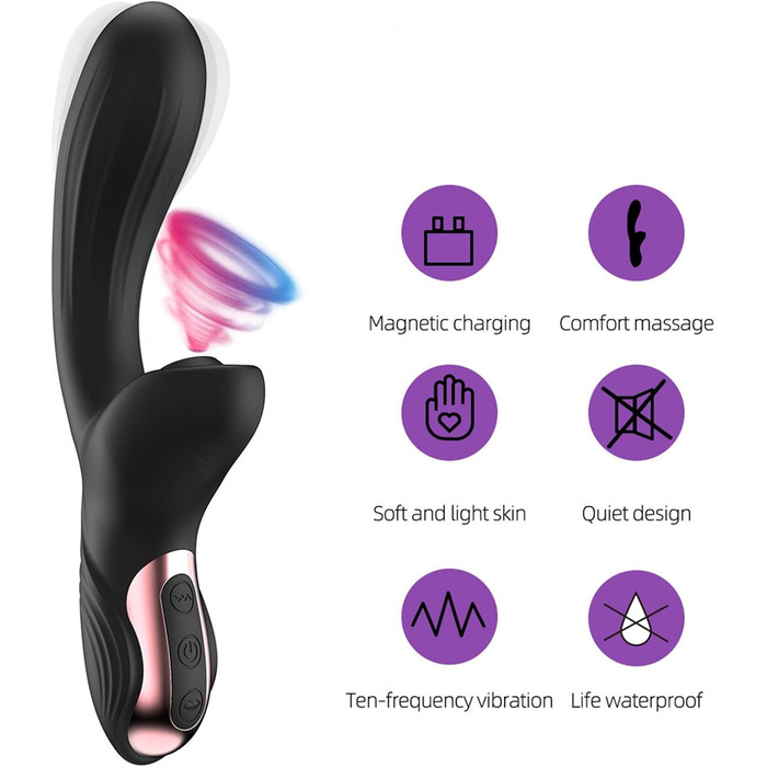 Вібратор для жінок Sexspielzeug: 10 режимів, тихий, кролик, рожевий