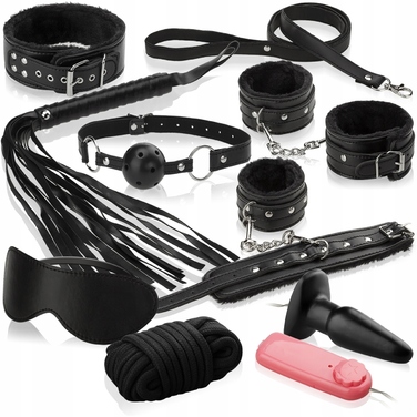 BDSM-набір Xsara, чорний, 9 предметів