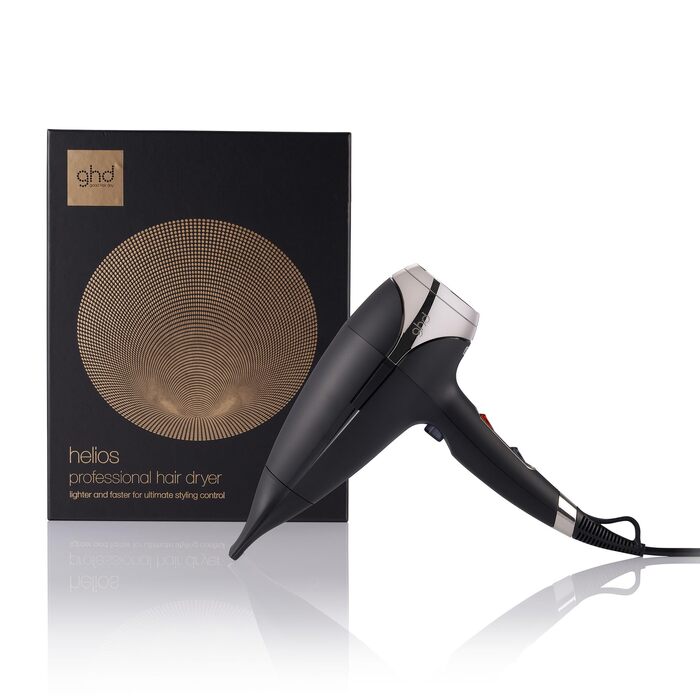 Професійний фен для волосся ghd Helios: швидке сушіння, низький рівень шуму, легка вага, чорний колір, для ідеального стайлінгу та blow-out