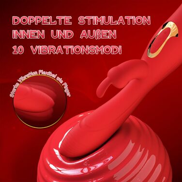 Вібратор для жінок ZWFUN з 10 режимами вібрації, 3-в-1: вібратор язика, G-точка, дилда. Іграшки для дорослих, стимуляція клітора. Комплект для пар.