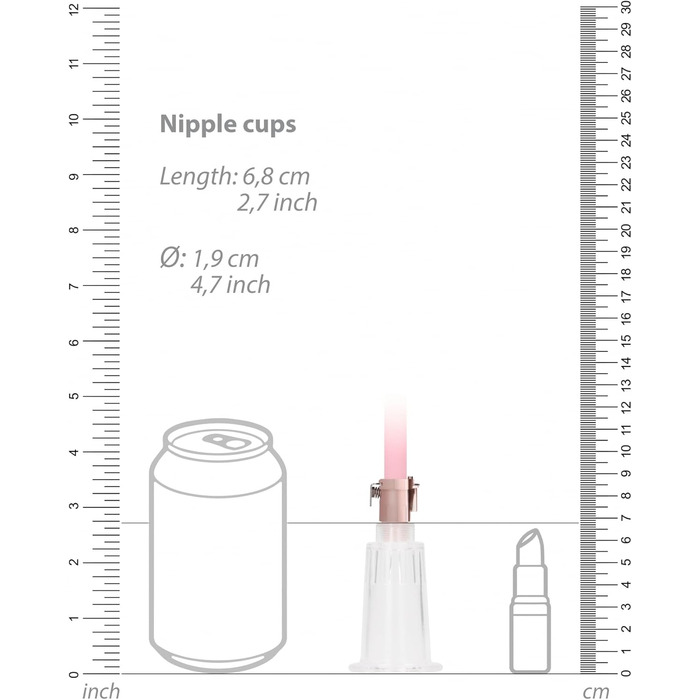 Набір для відсмоктування молока SHOTS PMP024ROS Klitoris & Nippelpumpenset, середній - Рожеве золото