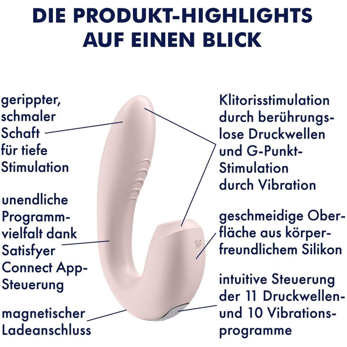 Satisfyer Sunray Connect App Rabbit - вібратор для жінок з підключенням по Bluetooth | Кліторальний та G-точковий масаж | Водостійкий (IPX7) | Бездротовий | З високоякісного силікону | Рожевий колір