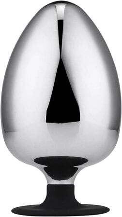 Анальний плаг GeRRiT з нержавіючої сталі, еліптичної форми, для масажу простати та стимуляції, унісекс (S)