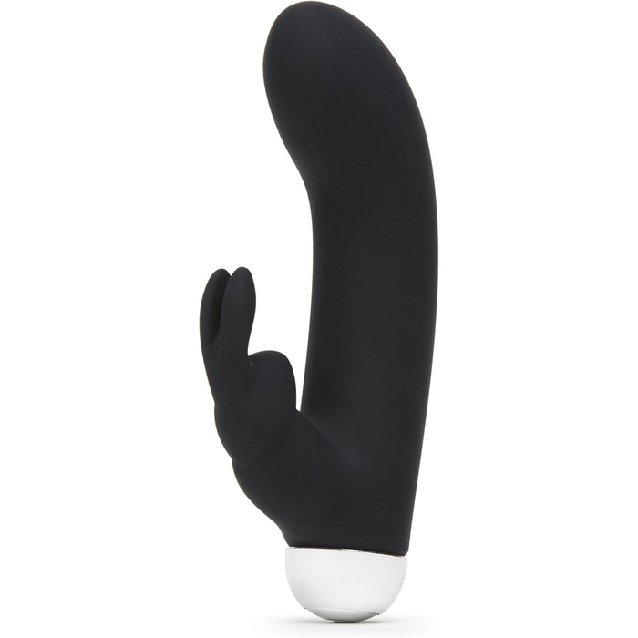 Вібратор для жінок Fifty Shades of Grey Greedy Girl Mini Rabbit USB, чорний, водонепроникний, тихий