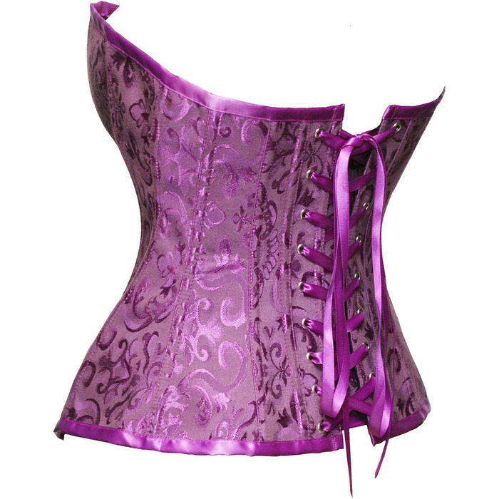 Бюстгальтер корсет Daen Brocade з лілового брокату XXL (Bslingerie®)