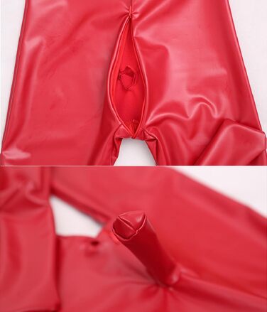 Чоловічий комбінезон з латексу червоного кольору для вечірок та сценічних виступів