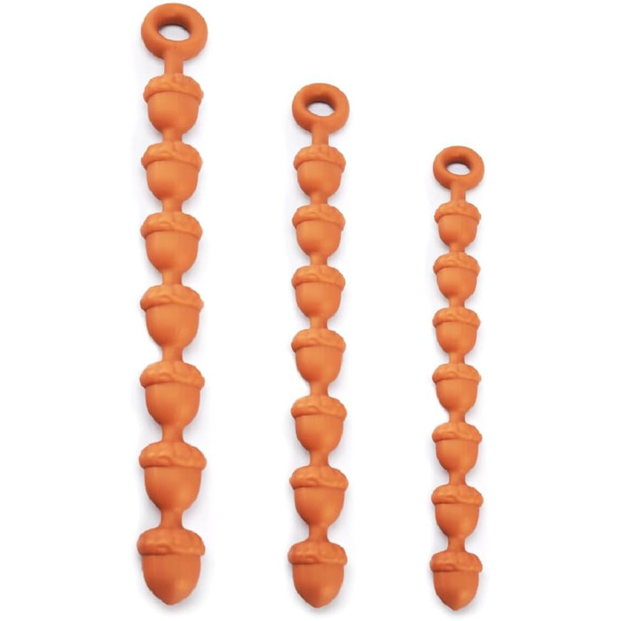 Анальні кульки з силікону NAIXBTY - набір 7 шт. для ано-сексуальних ігор (золотий)