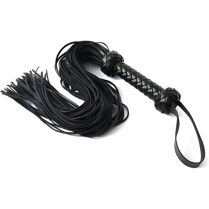 Пляшка для БДСМ: шкіряний плетище для еротичних ігор, косплею та зв'язування