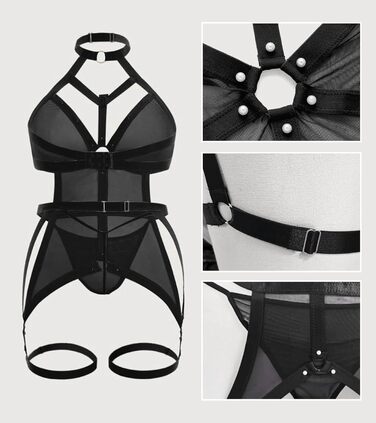 ЕVELUST Комплект нижньої білизни для жінок 4XL чорного кольору