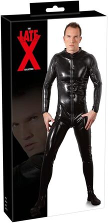 Латексний комбінезон для чоловіків Late X, розмір L, чорний (1 шт.)